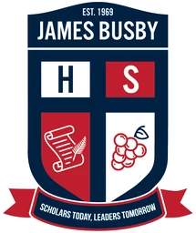 James Busby High School logo